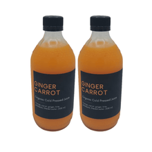 Load image into Gallery viewer, Mono ConGO JUICES 2 - 500 ML BOTTLES Cold Pressed Ginger Carrot Juice