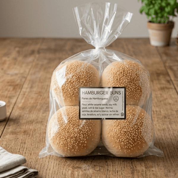 Mono ConGO BREADS 4 Buns (Baked Fresh) Hamburger Buns