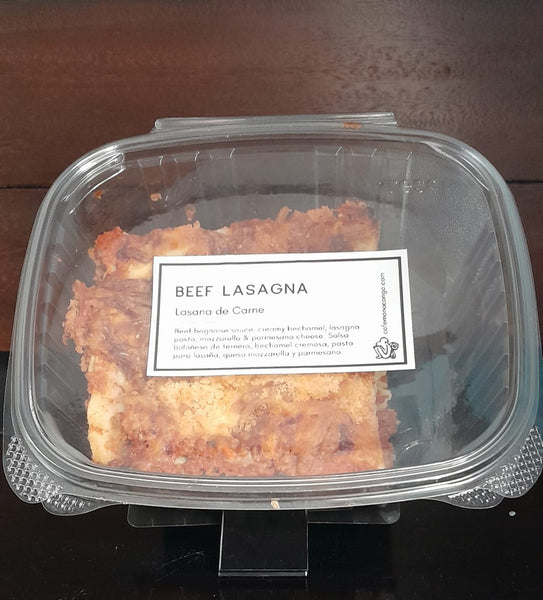 Mono ConGO Meals THE TIENDA Lasagna (Single - Beef or Veggie) 5.500