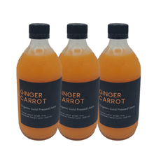 Load image into Gallery viewer, Mono ConGO JUICES 3 - 500ML BOTTLES Cold Pressed Ginger Carrot Juice
