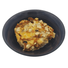 Cargar imagen en el visor de la galería, Layered corn tortillas, chicken, bean chili, salsa ranchero, veggies and a mix of mozzarella, cheddar cheese.   Gluten-Free.
